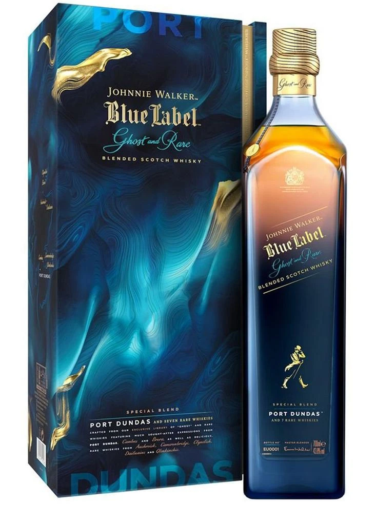 商品Johnnie Walker Whisky|Blue Label Ghost & Rare Port Dundas Blended Scotch Whisky,价格¥2225,第1张图片