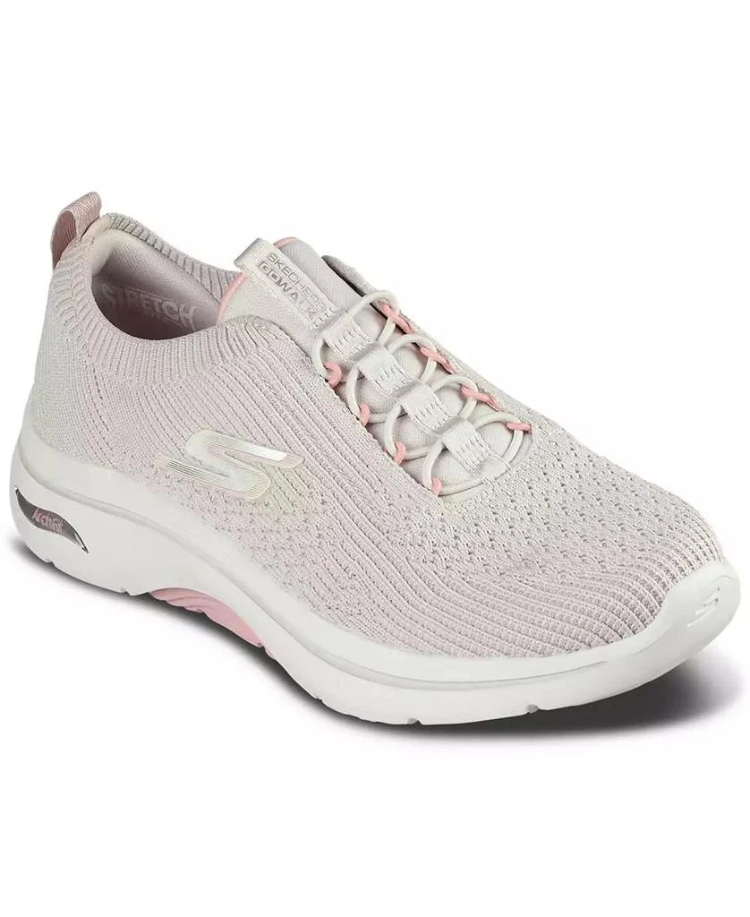 商品SKECHERS|Women's GO WALK Arch Fit- Crystal Waves Walking Sneakers from Finish Line,价格¥375,第1张图片
