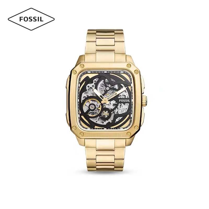 Fossil手表复古简约轻奢方形男士表高级感小众设计全自动机械表商品第4张图片规格展示