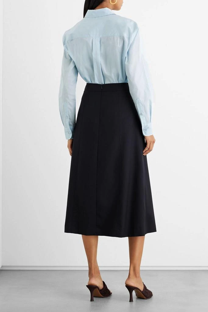 商品IRIS & INK|Audrey pleated wool-blend twill midi skirt,价格¥1708,第4张图片详细描述