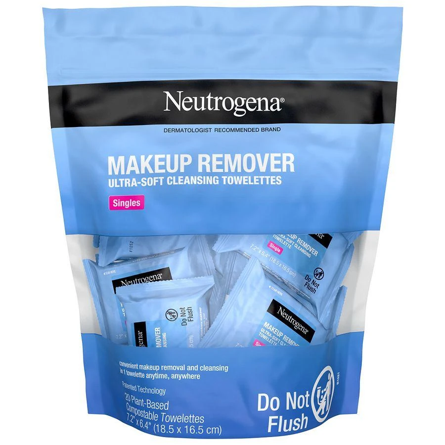 商品Neutrogena|Cleansing Makeup Remover Wipes, Individually Wrapped Unspecified,价格¥58,第1张图片