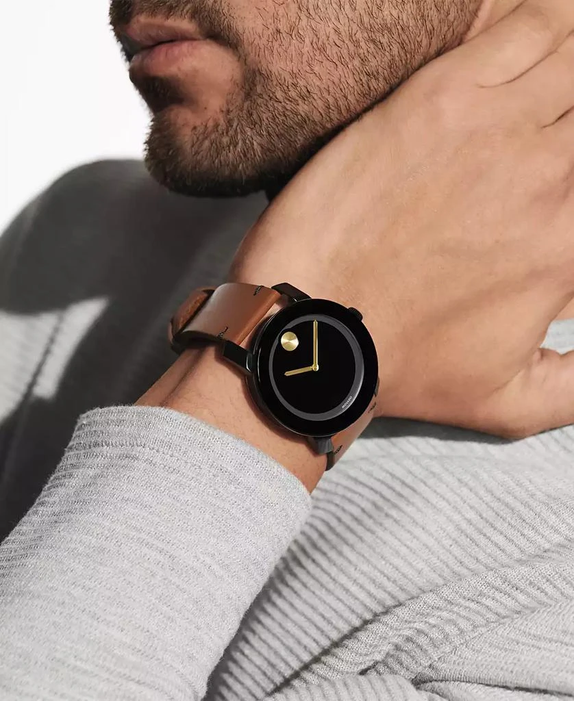 摩凡陀Movado Unisex Swiss Bold Rustic Brown Leather Strap Watch 42mm 3600305 商品