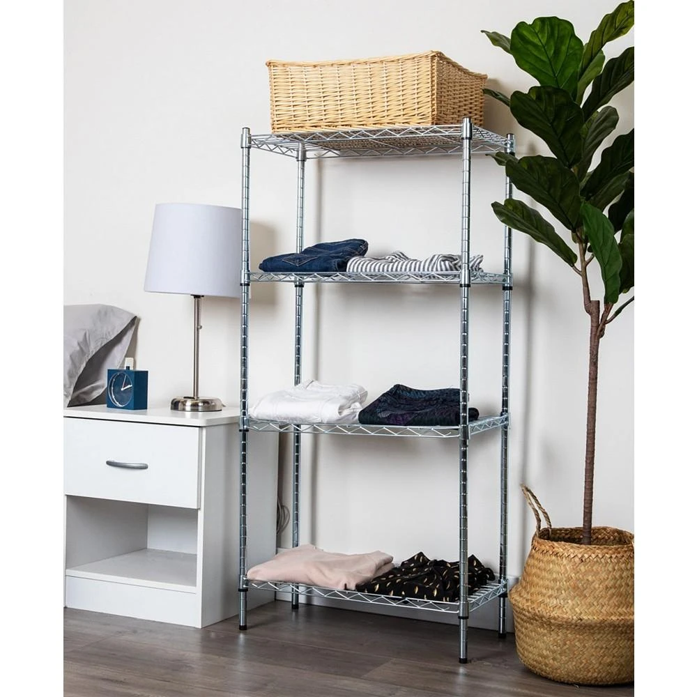 商品Mind Reader|4-Tier Adjustable Storage Rack, Silver,价格¥904,第5张图片详细描述