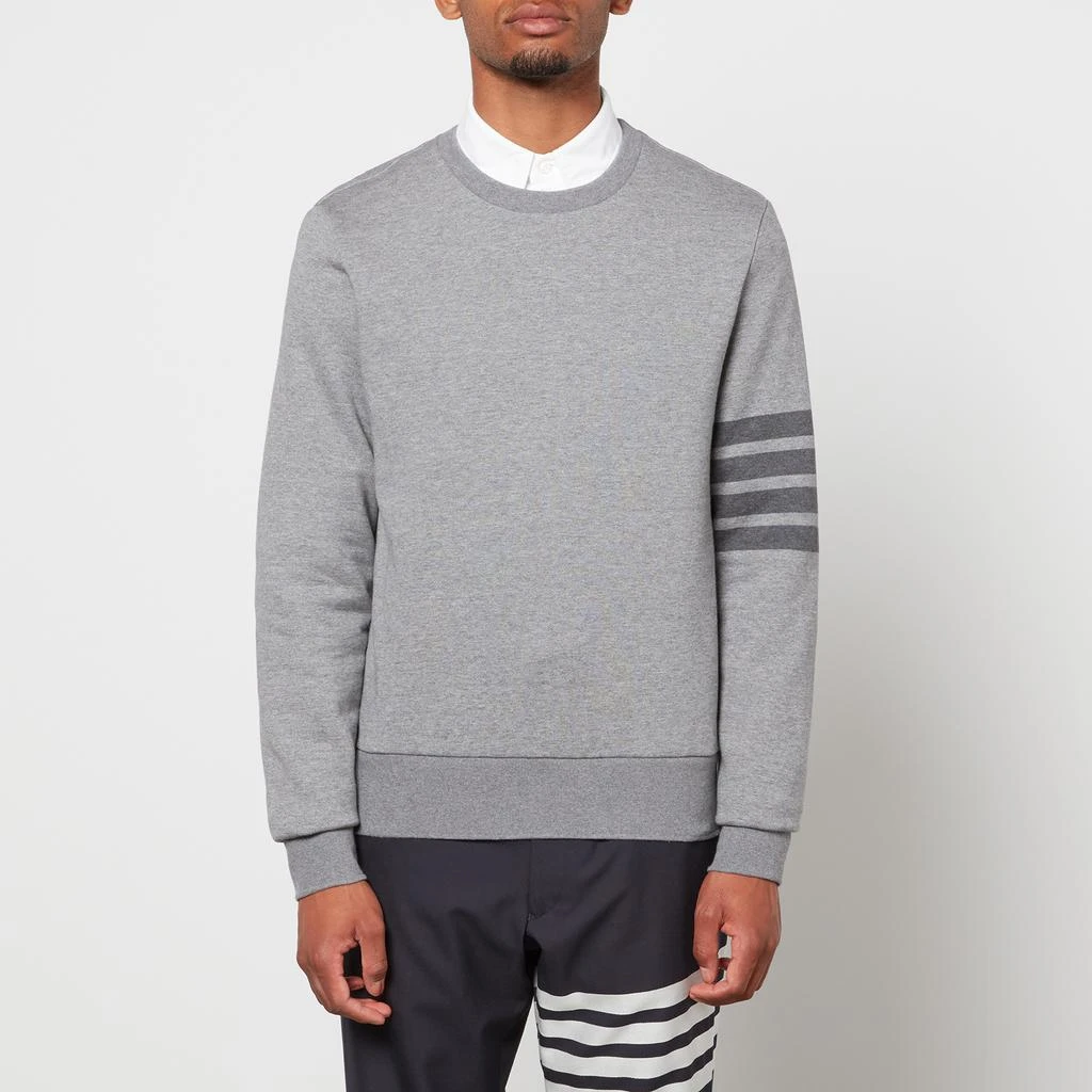 商品Thom Browne|Thom Browne Men's Tonal 4-Bar Loopback Sweatshirt - Medium Grey,价格¥2828,第1张图片