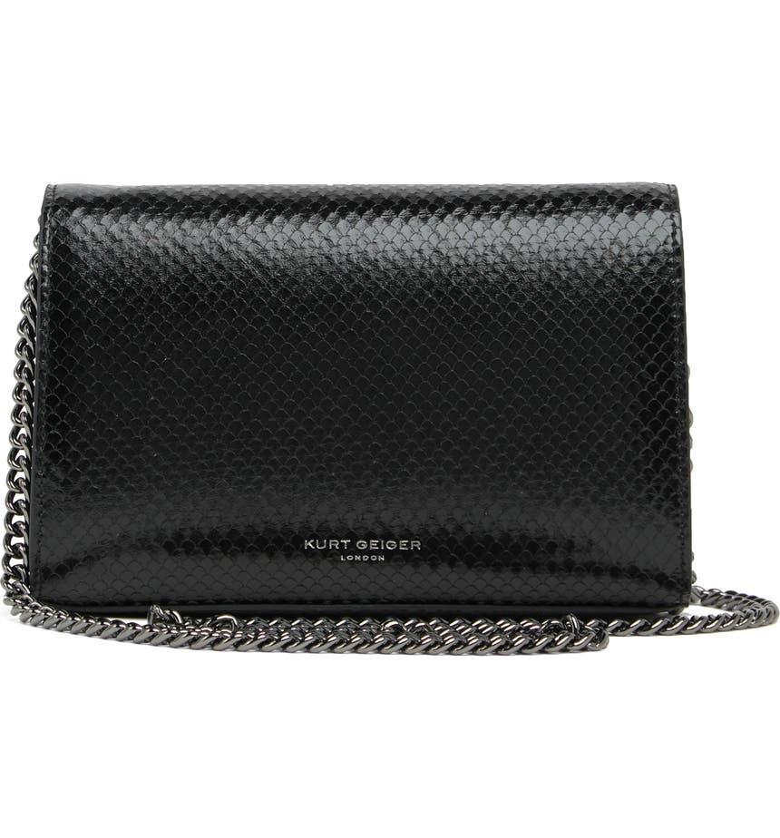 商品Kurt Geiger|Shoreditch Snakeskin Embossed Leather Shoulder Bag,价格¥1041,第5张图片详细描述