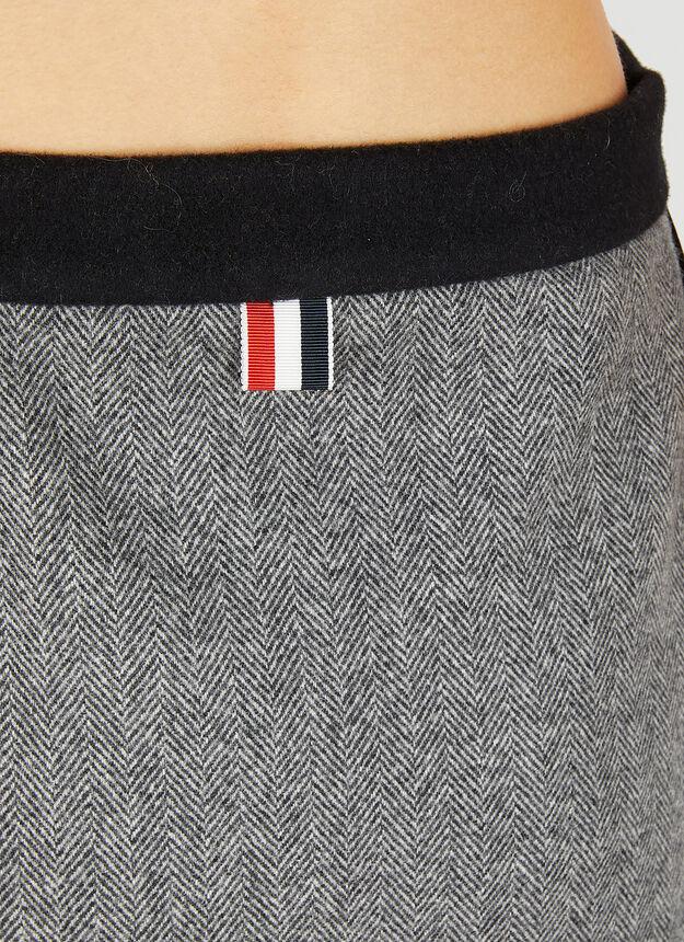 Logo Patch Wrap Skirt in Grey商品第6张图片规格展示