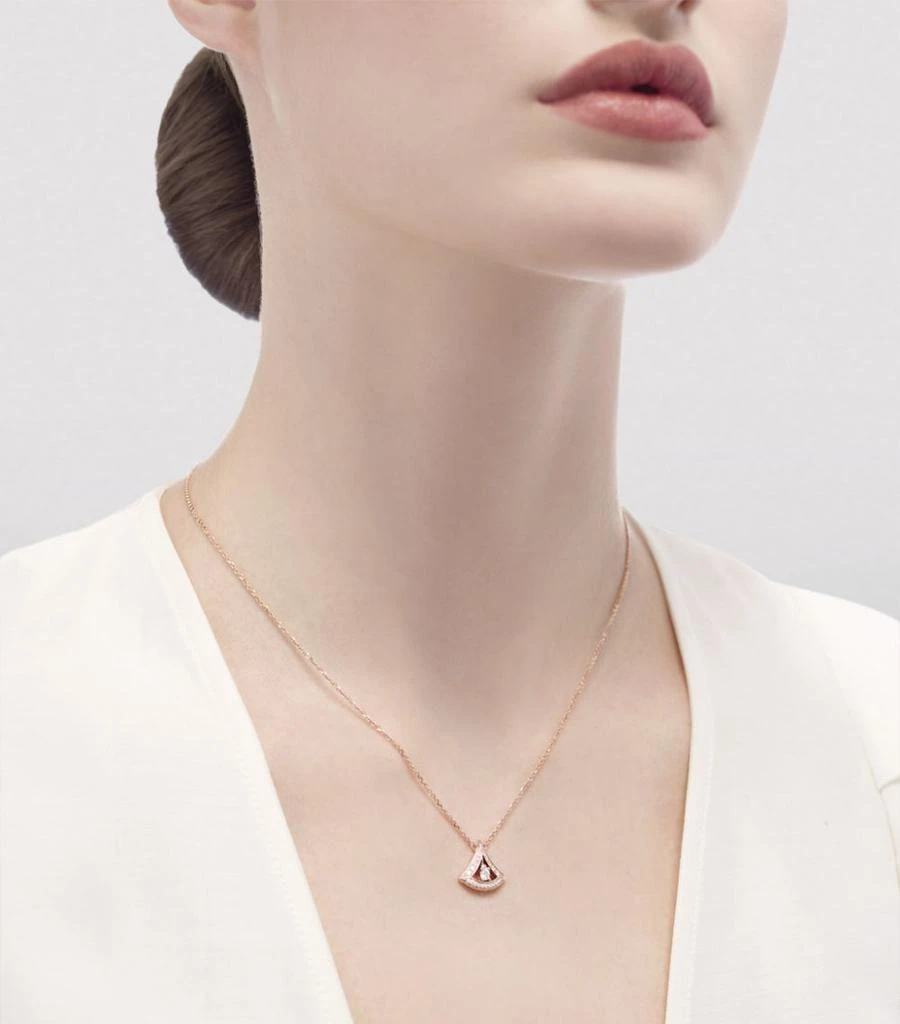 商品BVLGARI|Rose Gold and Diamond Divas' Dream Necklace ,价格¥39008,第2张图片详细描述