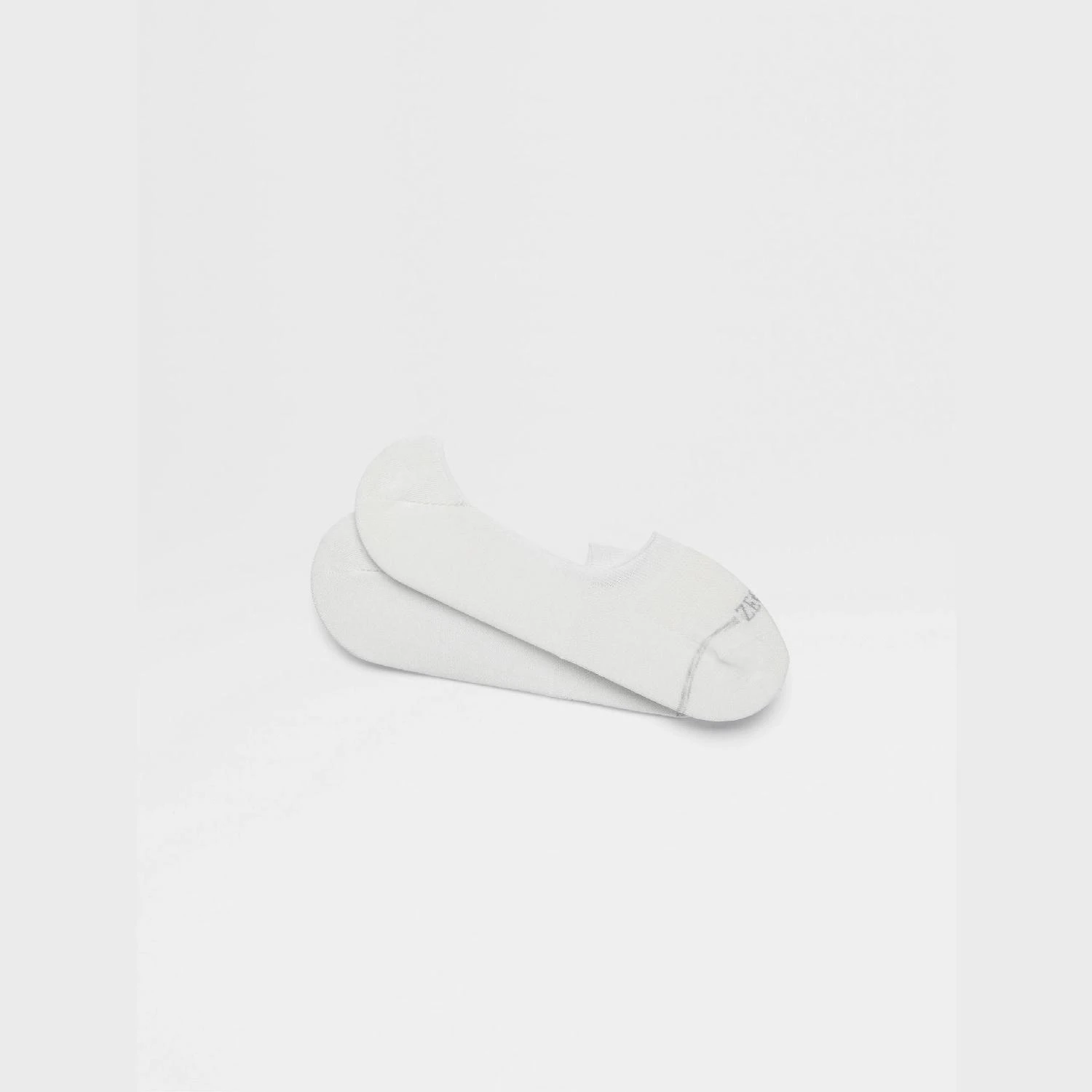 商品Zegna|包邮包税【预售7天发货】 ZEGNA杰尼亚 23秋冬 男士 袜子 White Cotton Blend Socks N4V04-013-100,价格¥423,第1张图片