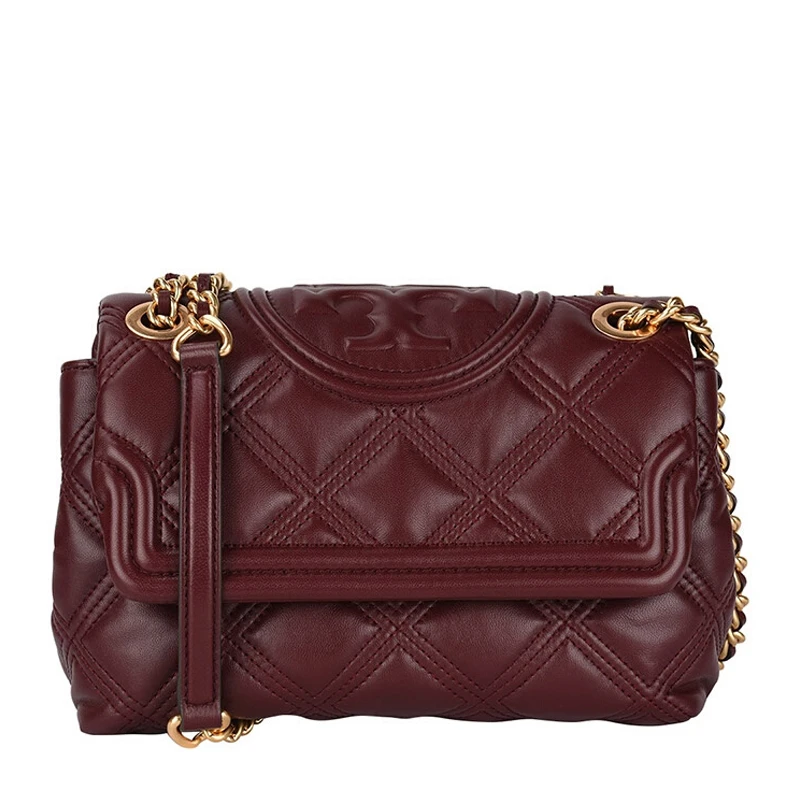 商品Tory Burch|Tory Burch 汤丽柏琦 女士酒红色单肩斜挎包 58102-639,价格¥3341,第1张图片