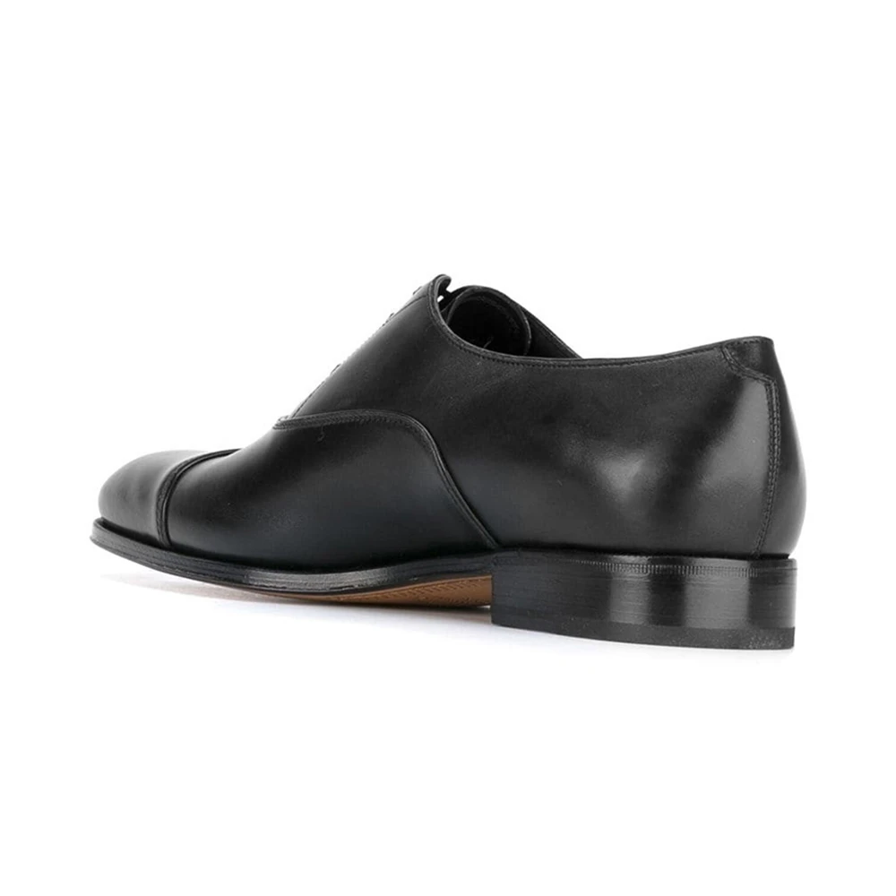 SALVATORE FERRAGAMO 男士黑色牛皮系带牛津鞋 0636705 商品