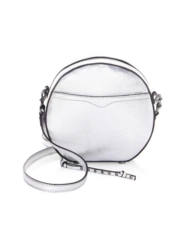 商品Rebecca Minkoff|Boston Metallic 真皮斜挎包,价格¥585,第1张图片