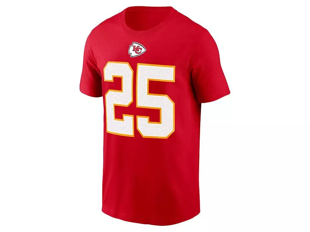 商品NIKE|Kansas City Chiefs Men's Pride Name and Number Wordmark 3.0 Player T-shirt Clyde Edwards-Helaire,价格¥262,第2张图片详细描述