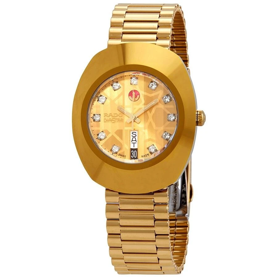 商品Rado|The Original Automatic Gold Dial Yellow Gold PVD Men's Watch R12413503,价格¥7073,第1张图片