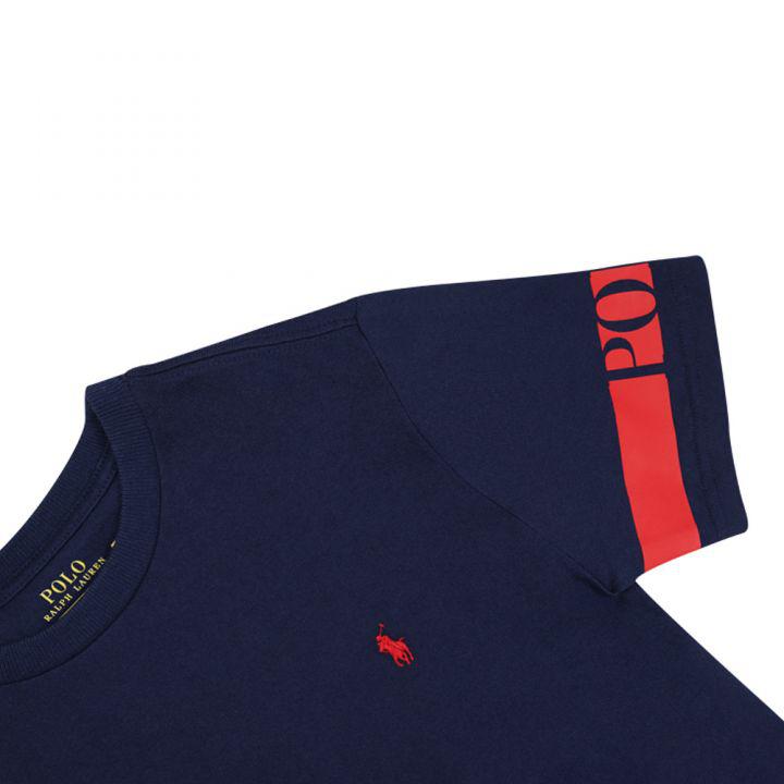 Navy Logo Tape Short Sleeve T Shirt商品第2张图片规格展示