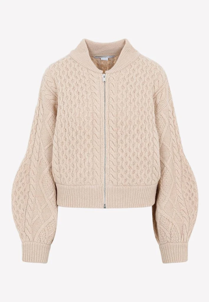 商品Stella McCartney|Aran Cable Zipped Sweater in Virgin Wool,价格¥4379,第1张图片