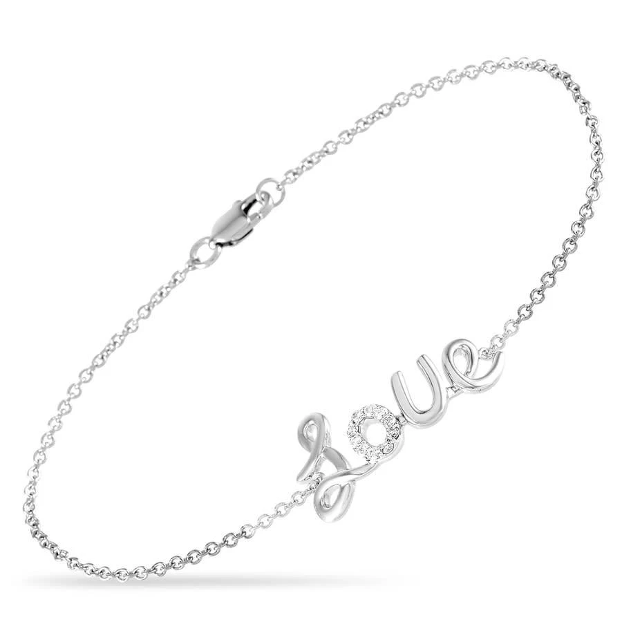 商品LB Exclusive|14K White Gold 0.10 ct Diamond Love Bracelet,价格¥2380,第1张图片