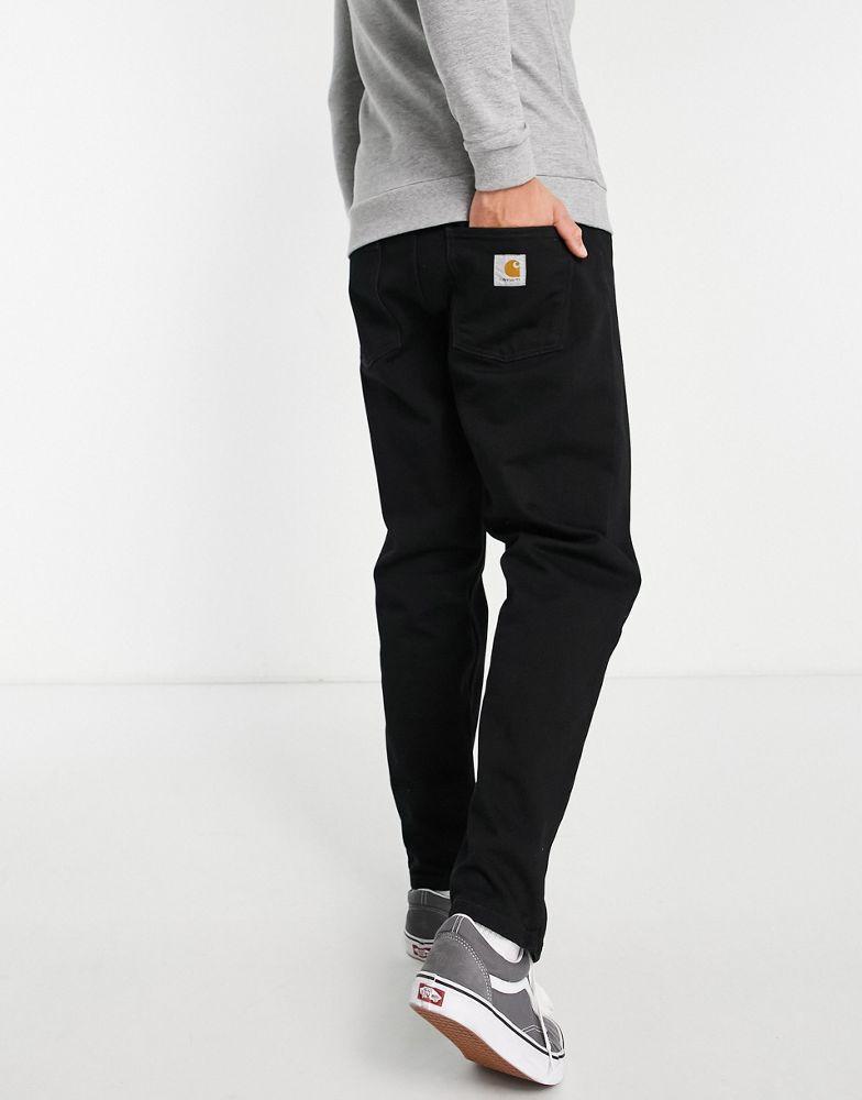 商品Carhartt|Carhartt WIP newel relaxed tapered jeans in black,价格¥735,第4张图片详细描述