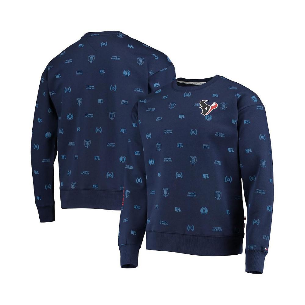 Men's Navy Houston Texans Reid Graphic Pullover Sweatshirt商品第1张图片规格展示