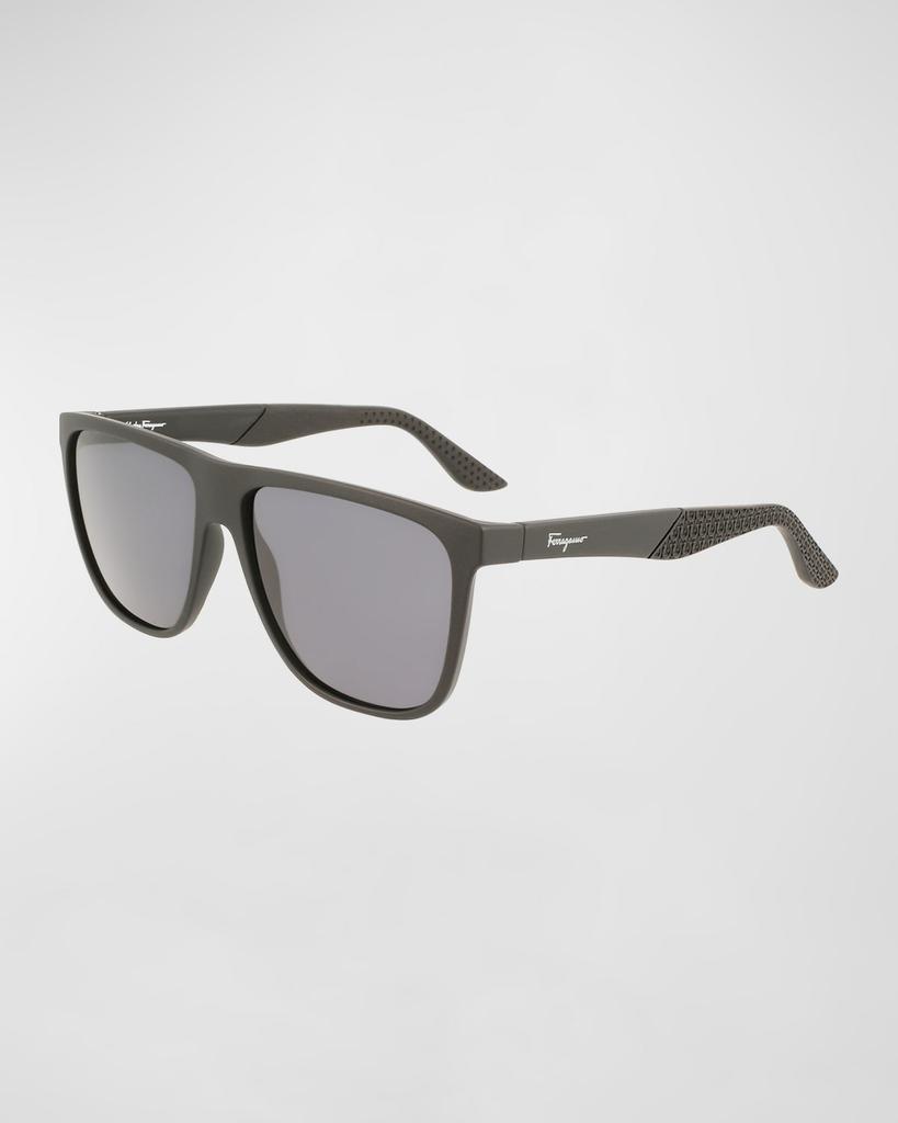 Men's Gancini Flat-Top Navigator Sunglasses商品第1张图片规格展示