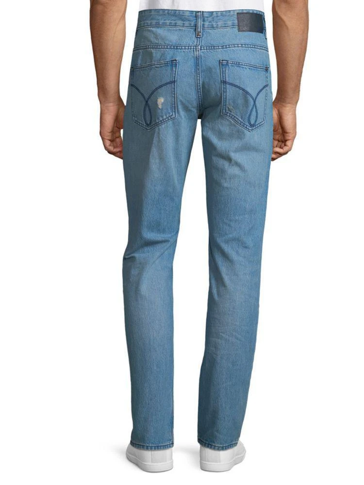商品Calvin Klein|Slim-Fit Distressed Cotton Jeans,价格¥704,第2张图片详细描述