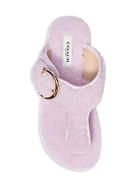 商品Coach|Hollie Shearling Sandals,价格¥316,第4张图片详细描述