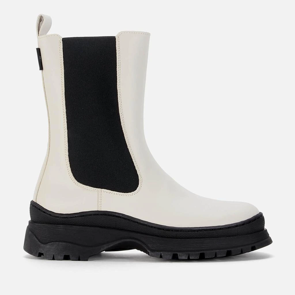 商品Ted Baker London|Ted Baker Women's Lilanna Leather Mid Calf Chelsea Boots - Cream,价格¥345,第1张图片