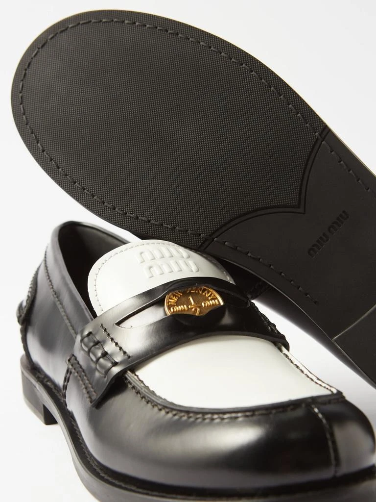 Two-tone patent-leather penny loafers 商品