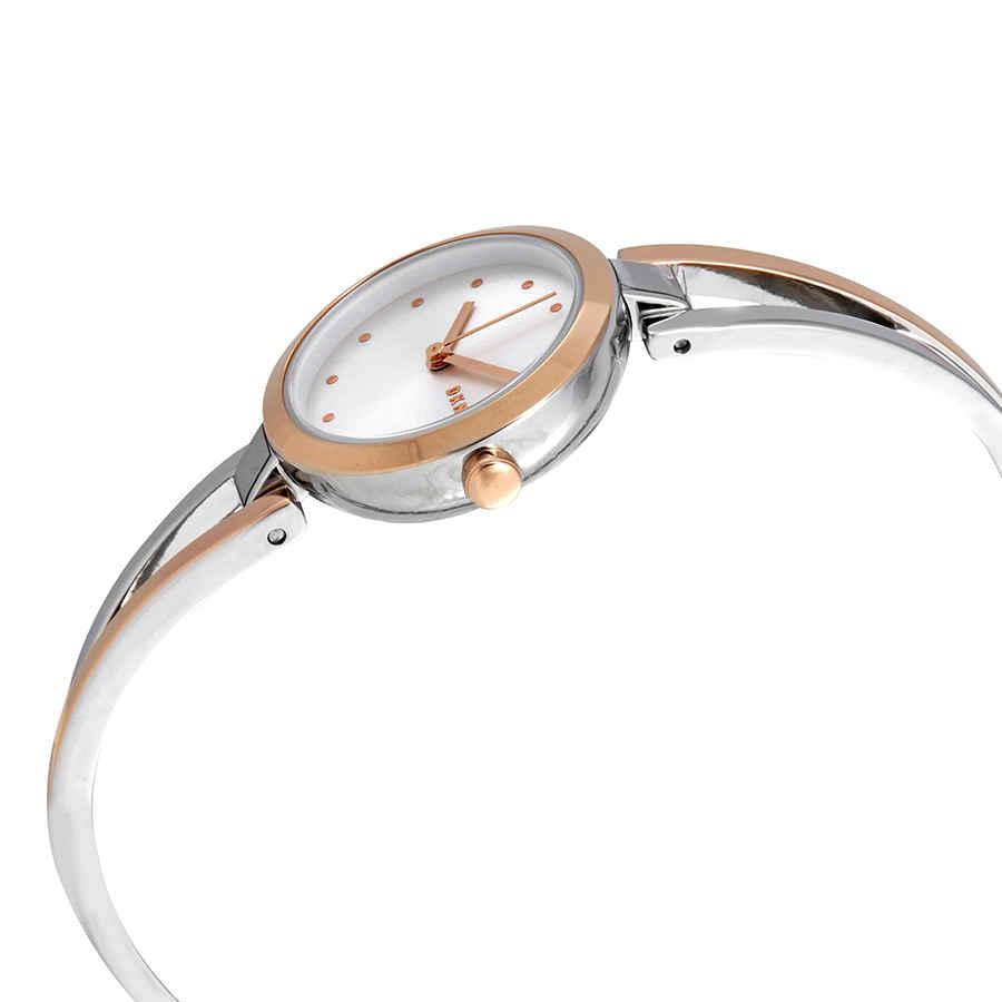 DKNY Crosswalk Quartz Silver Dial Two-tone Ladies Watch NY2791商品第2张图片规格展示