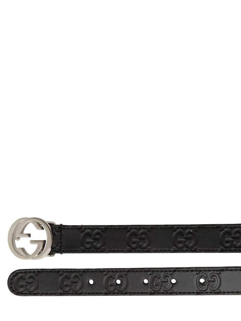 商品Gucci|Embossed Logo Leather Belt,价格¥2152,第1张图片详细描述