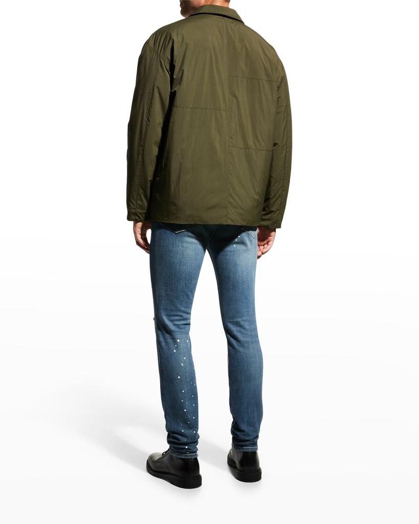 Men's Solid Nylon Workwear Jacket商品第4张图片规格展示