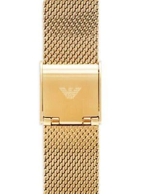 商品Emporio Armani|32MM Gold IP Stainless Steel Mesh Bracelet Watch,价格¥1568,第4张图片详细描述