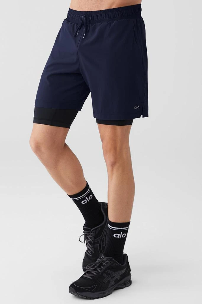 商品Alo|7'' Unity 2 In 1 Short - Navy/Black,价格¥735,第3张图片详细描述