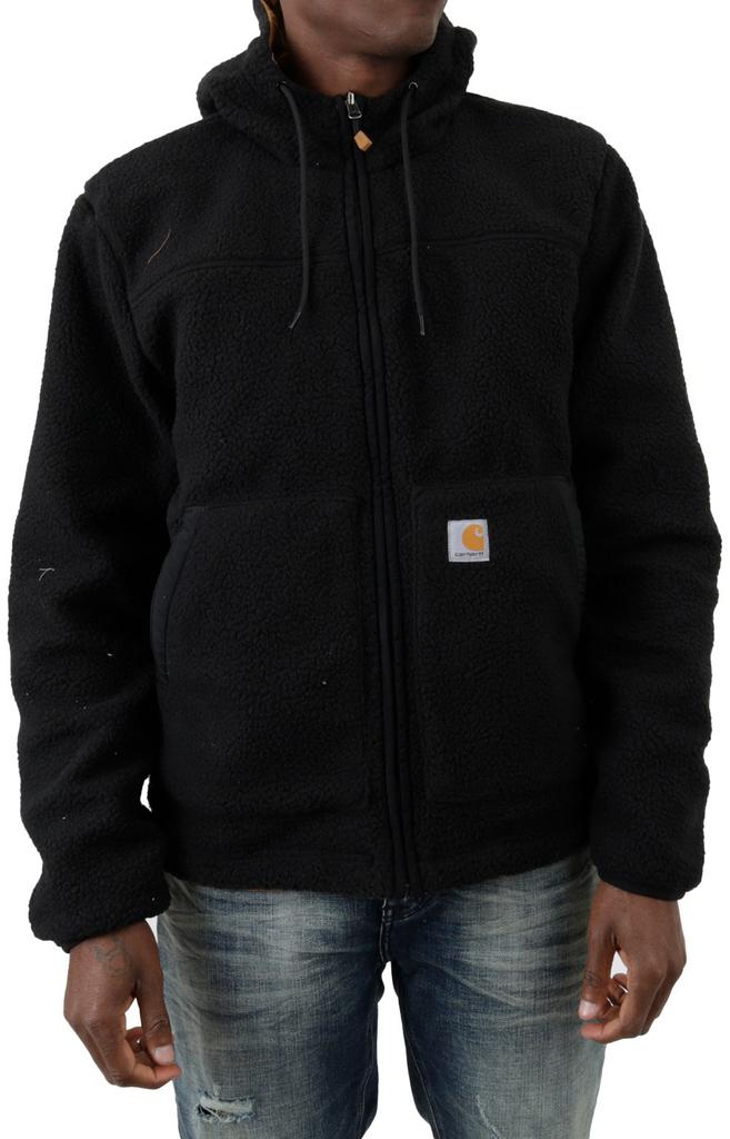 (104992) Rain Defender Relaxed Fit Fleece Reversible Jacket - Black/Carhartt Brown商品第1张图片规格展示