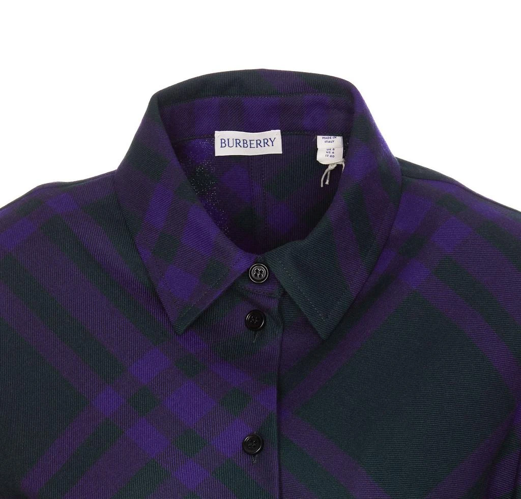 商品Burberry|Burberry Long Sleeved Checked Shirt Dress,价格¥7840,第3张图片详细描述