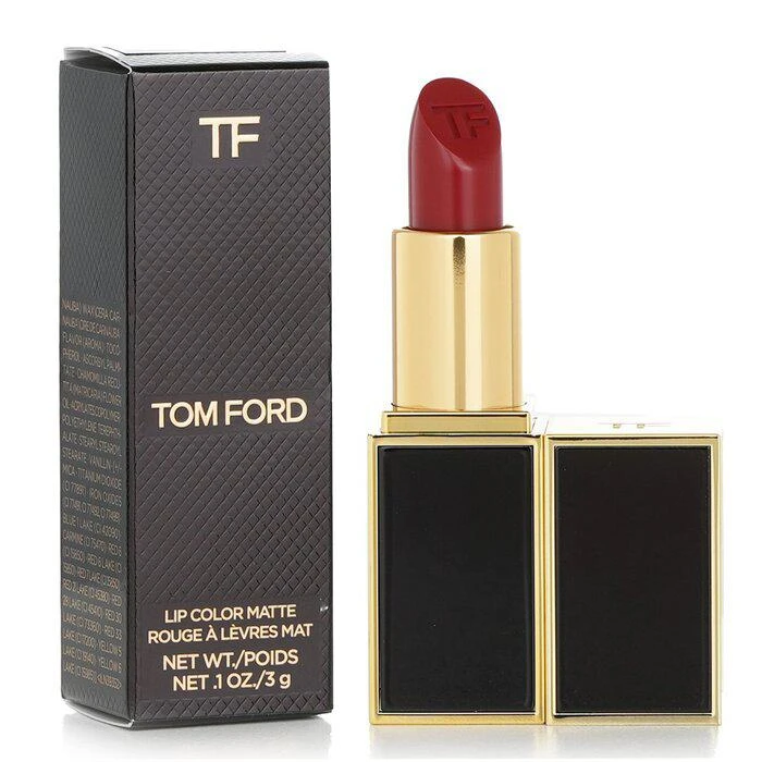 商品Tom Ford|Tom Ford 哑光唇膏口红 黑金黑管滋润持久Lip Color Matte- # 16 Scarlet Rouge -16 Scarlet Rouge(3g/0.1oz),价格¥314,第2张图片详细描述