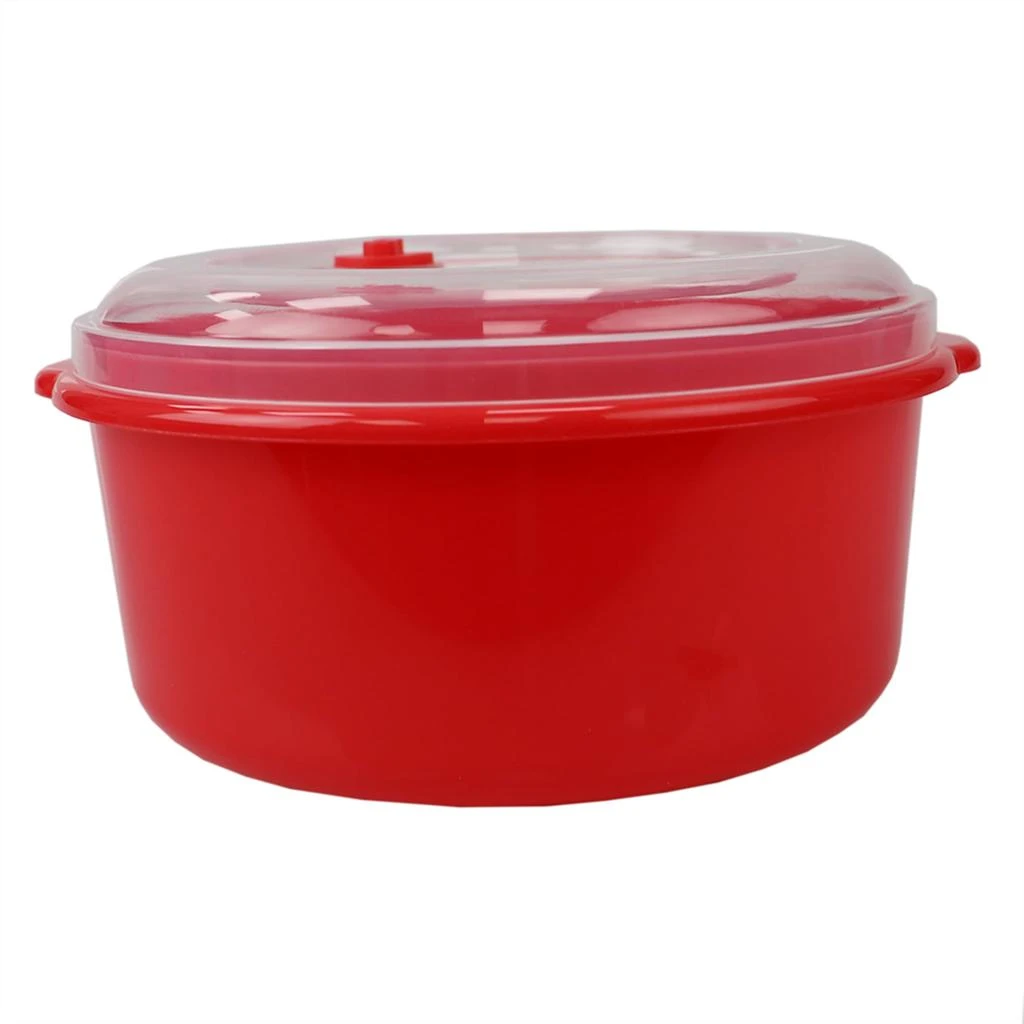 商品Home Basics|Home Basics Microwave Safe Plastic Round Food Storage Containers, (Pack of 3), Red,价格¥186,第5张图片详细描述