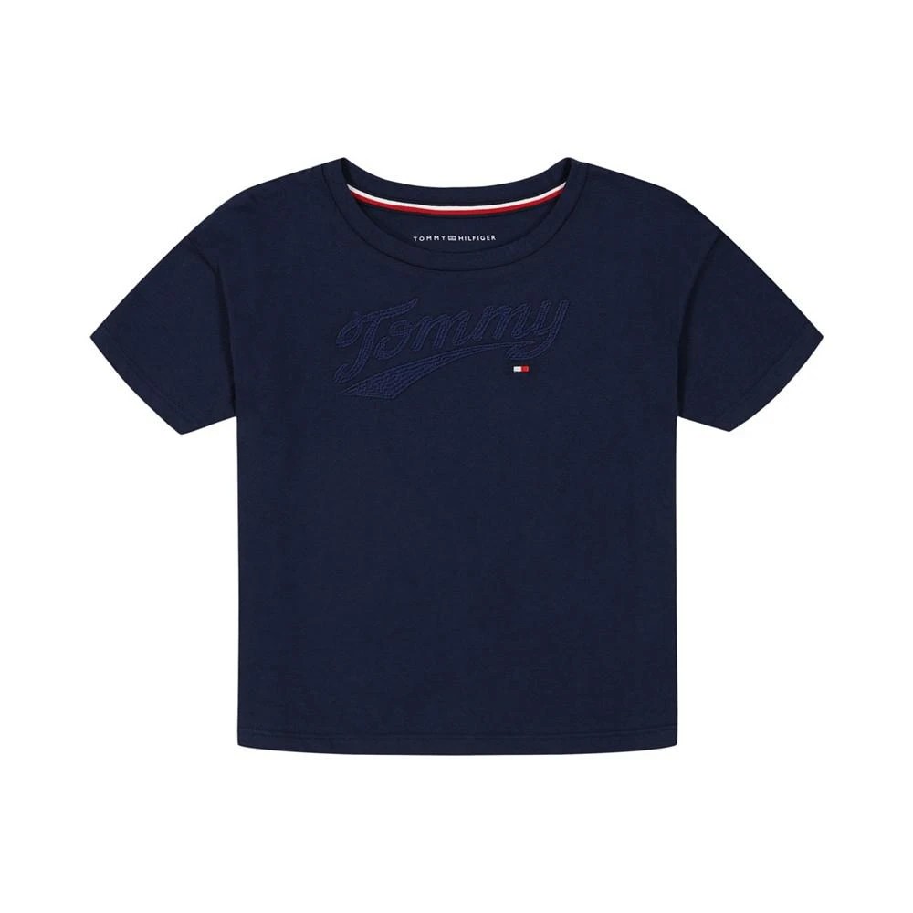 商品Tommy Hilfiger|Little Girls Embroidered Logo Boxy T-shirt,价格¥42,第1张图片