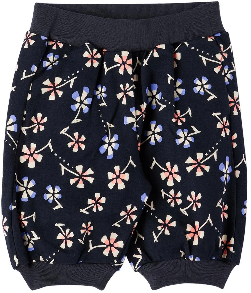 商品Marni|Baby Navy Floral Trousers,价格¥663,第1张图片