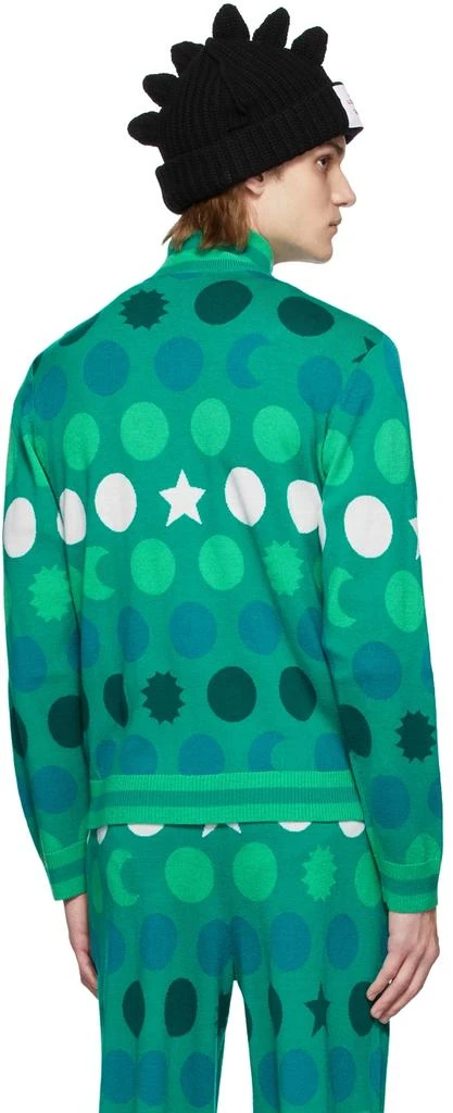 商品Charles Jeffrey Loverboy|Green Graphic Runes Zip-Up Sweater,价格¥1501,第3张图片详细描述