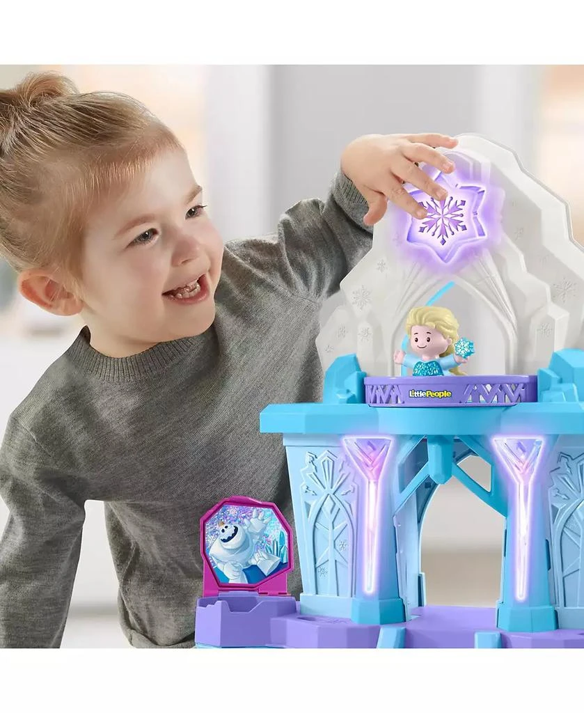 商品Fisher Price|Disney Frozen Toy, Fisher-Price Little People Playset with Anna & Elsa Figures, Elsa’s Enchanted Lights Palace,价格¥292,第3张图片详细描述