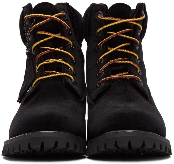 商品Off-White|Black Timberland Edition Velvet Boots,价格¥3437,第2张图片详细描述