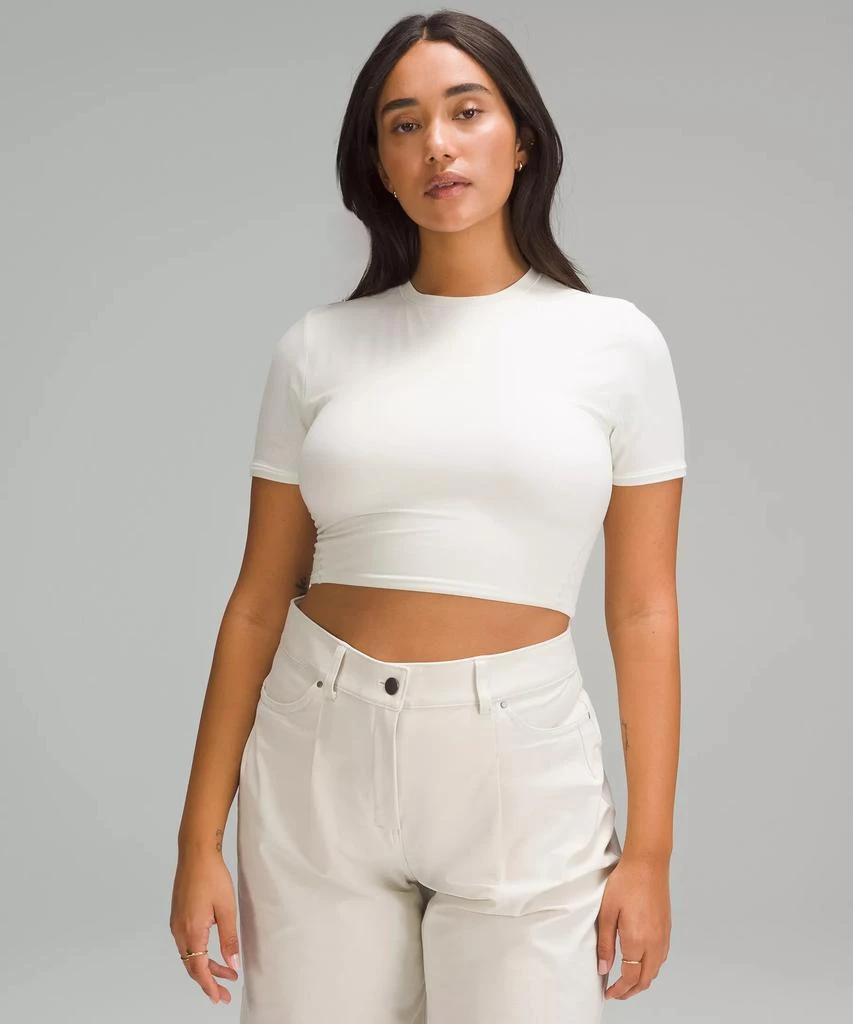 Wundermost Ultra-Soft Nulu Crewneck Cropped T-Shirt 商品