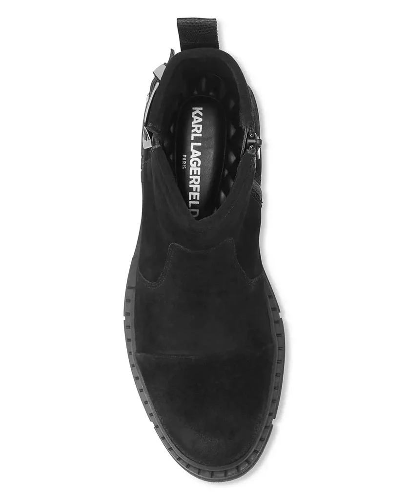 Karl Lagerfeld Men's Lug Sole Suede Engineer Cap Toe Boot 商品
