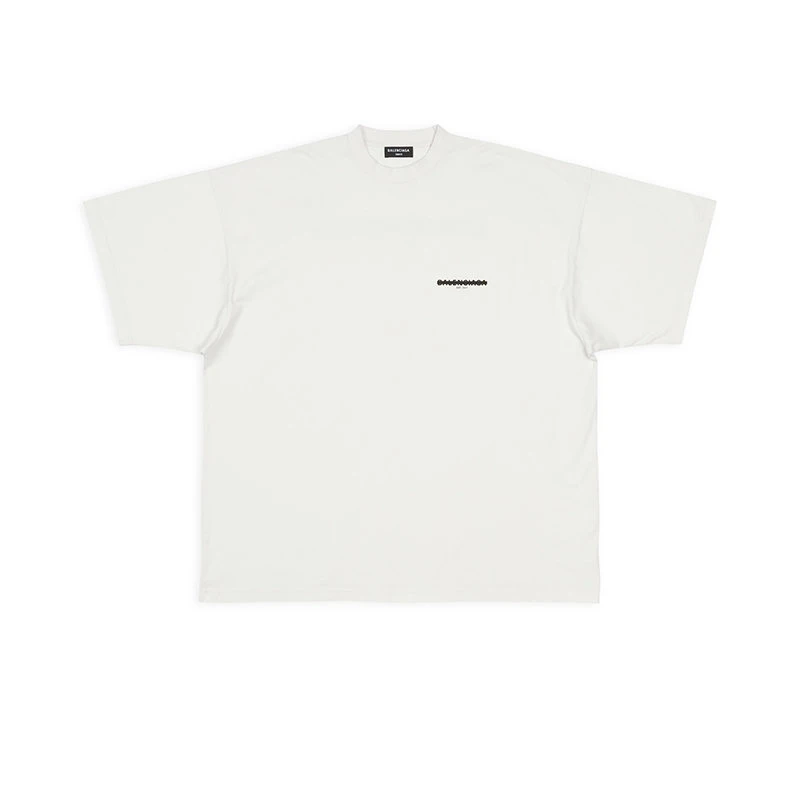 商品Balenciaga|【预售3-7天】Balenciaga/巴黎世家 22年秋冬新款 Strike 1917系列 女士灰白色纯棉短袖T恤694576TMVJ60980,价格¥4190,第1张图片