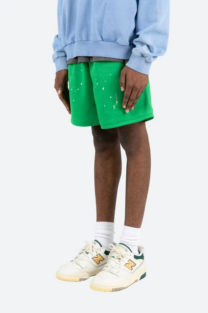 商品MNML|Painter Mesh Shorts - Green,价格¥136,第2张图片详细描述