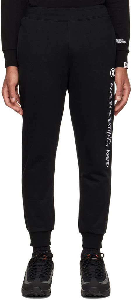 商品AAPE|Black Embroidered Lounge Pants,价格¥752,第1张图片