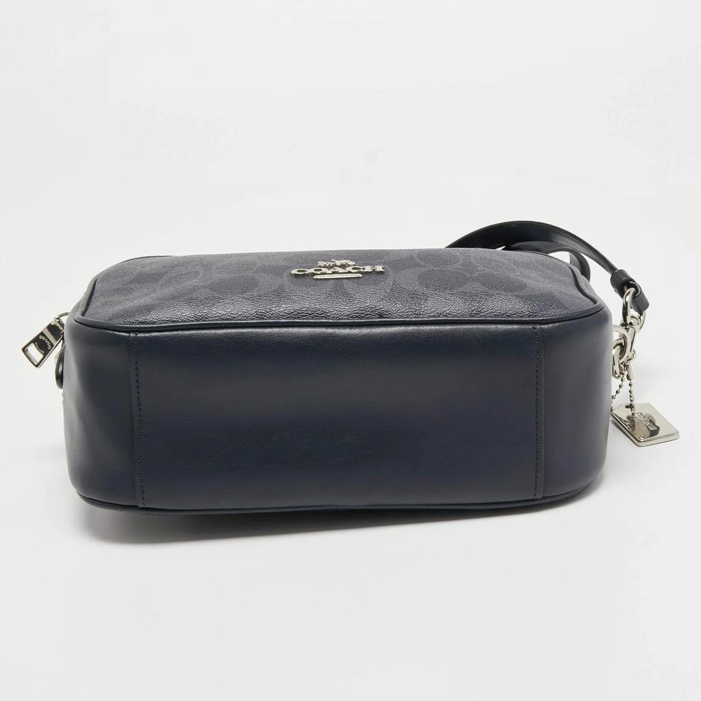 Coach Navy Blue Signature Coated Canvas and Leather Jes Camera Crossbody Bag 商品