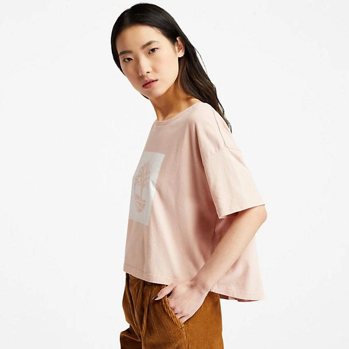 商品Timberland|Cropped Logo T-Shirt for Women in Light Pink,价格¥209,第4张图片详细描述