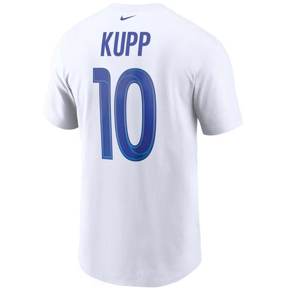 Men's Cooper Kupp White Los Angeles Rams Name and Number T-shirt商品第2张图片规格展示