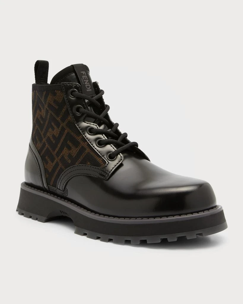 商品Fendi|Men's Monogram Lace-Up Biker Boots,价格¥6212,第2张图片详细描述